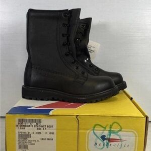 NIB Belleville Black Leather Intermediate Cold/Wet Military Combat Mens Boots 8R
